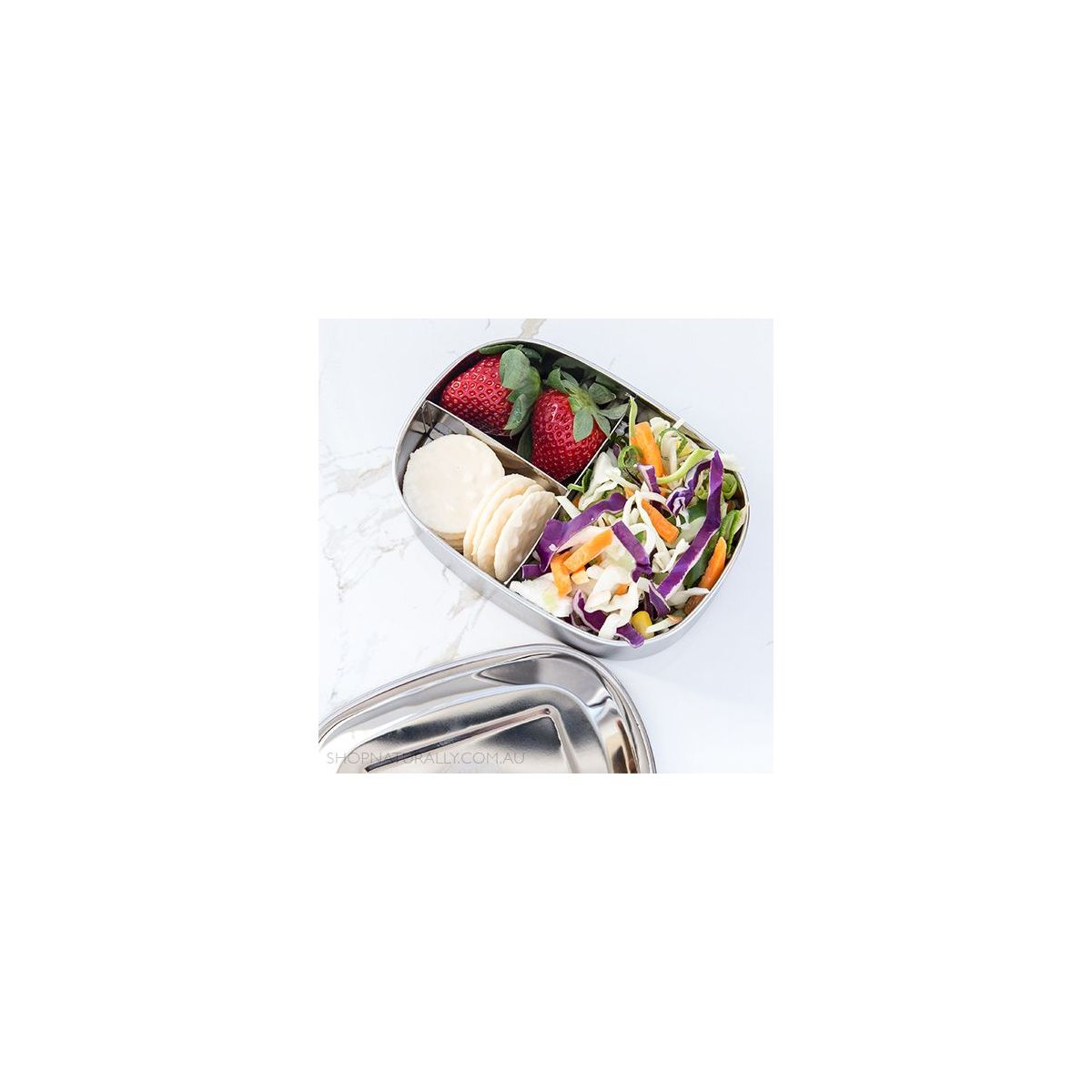 Buy Ever Eco Stainless Steel 3 Compartment Bento Snack BoxOnline