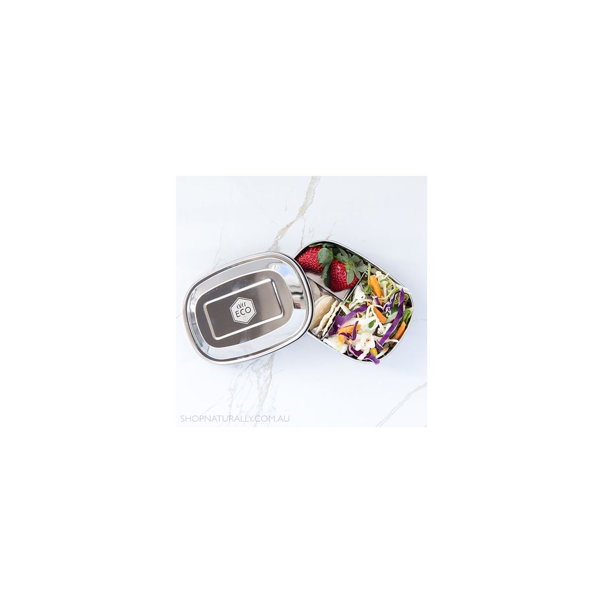 Ever Eco Stainless Steel 3 Compartment Bento Snack Box