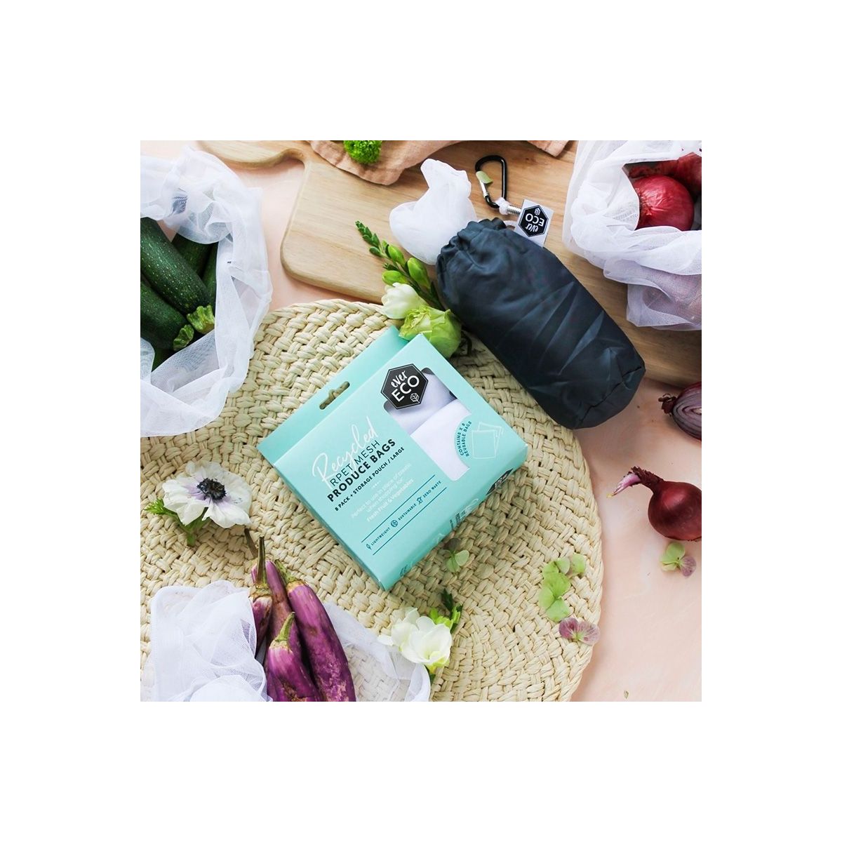 Ever Eco Produce Bags Rpet Mesh 8 Pack