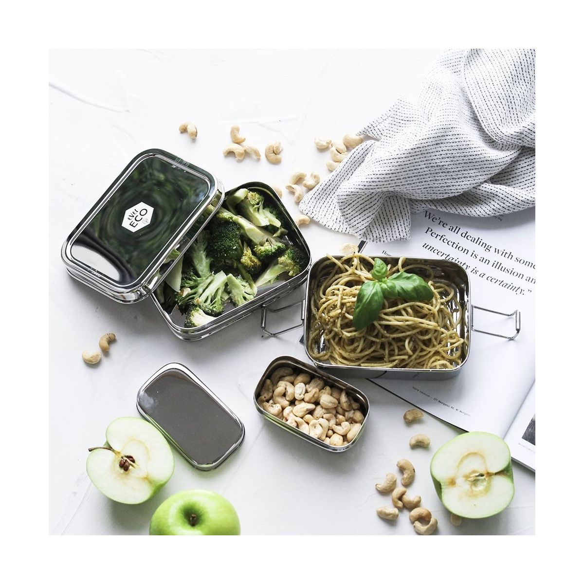 Ever Eco Stainless Steel Stackable Bento 1200ml