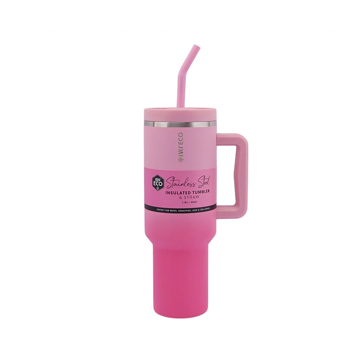 Ever Eco Insulated Tumbler with Handle & Straw Rise 1.18L