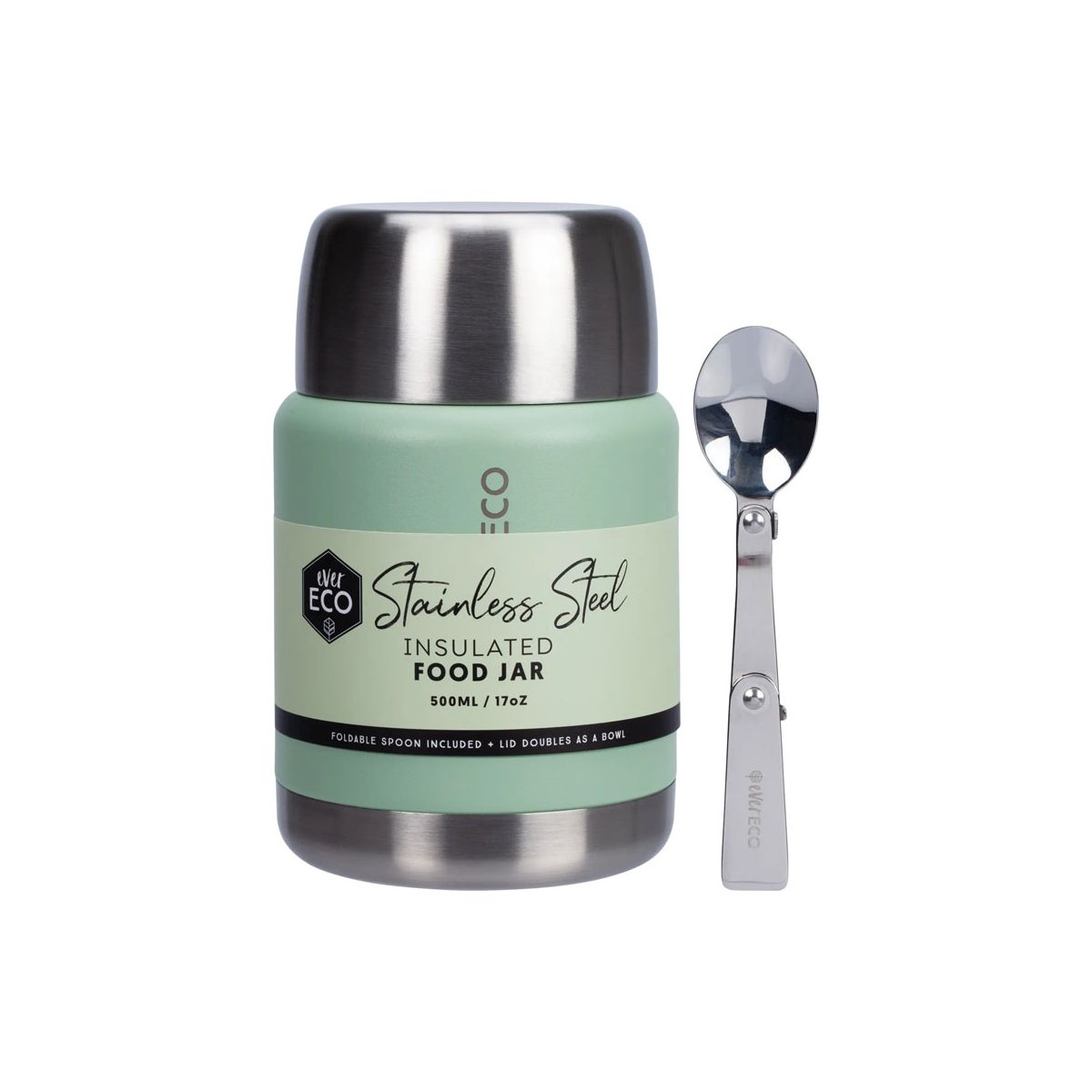 Buy Ever Eco Insulated Food Jar 500ml Sage online