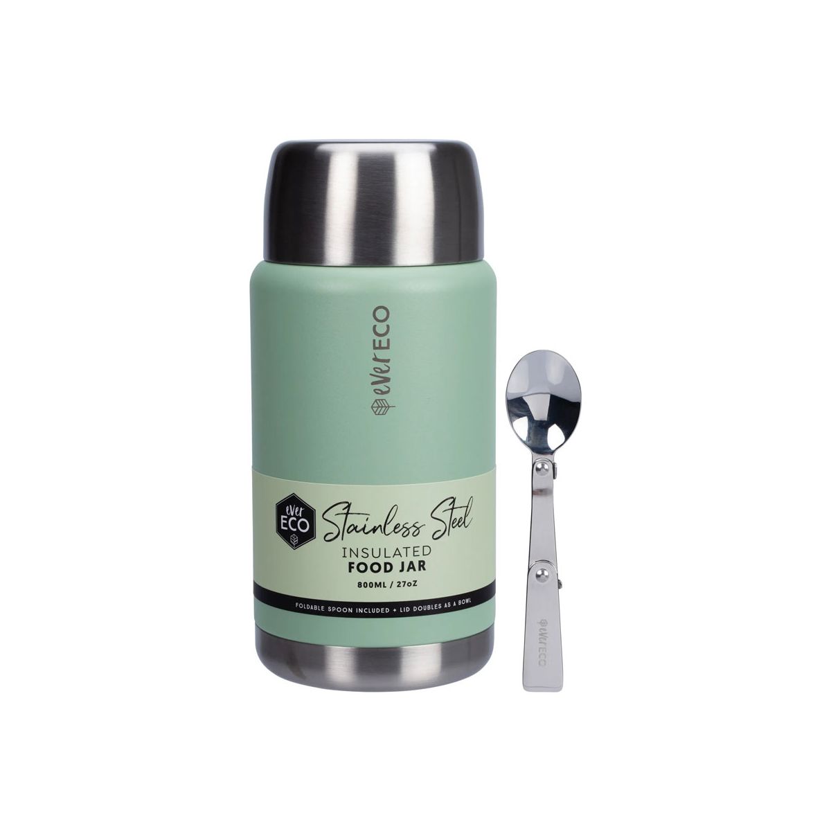 Buy Ever Eco Insulated Food Jar 800ml Sage online