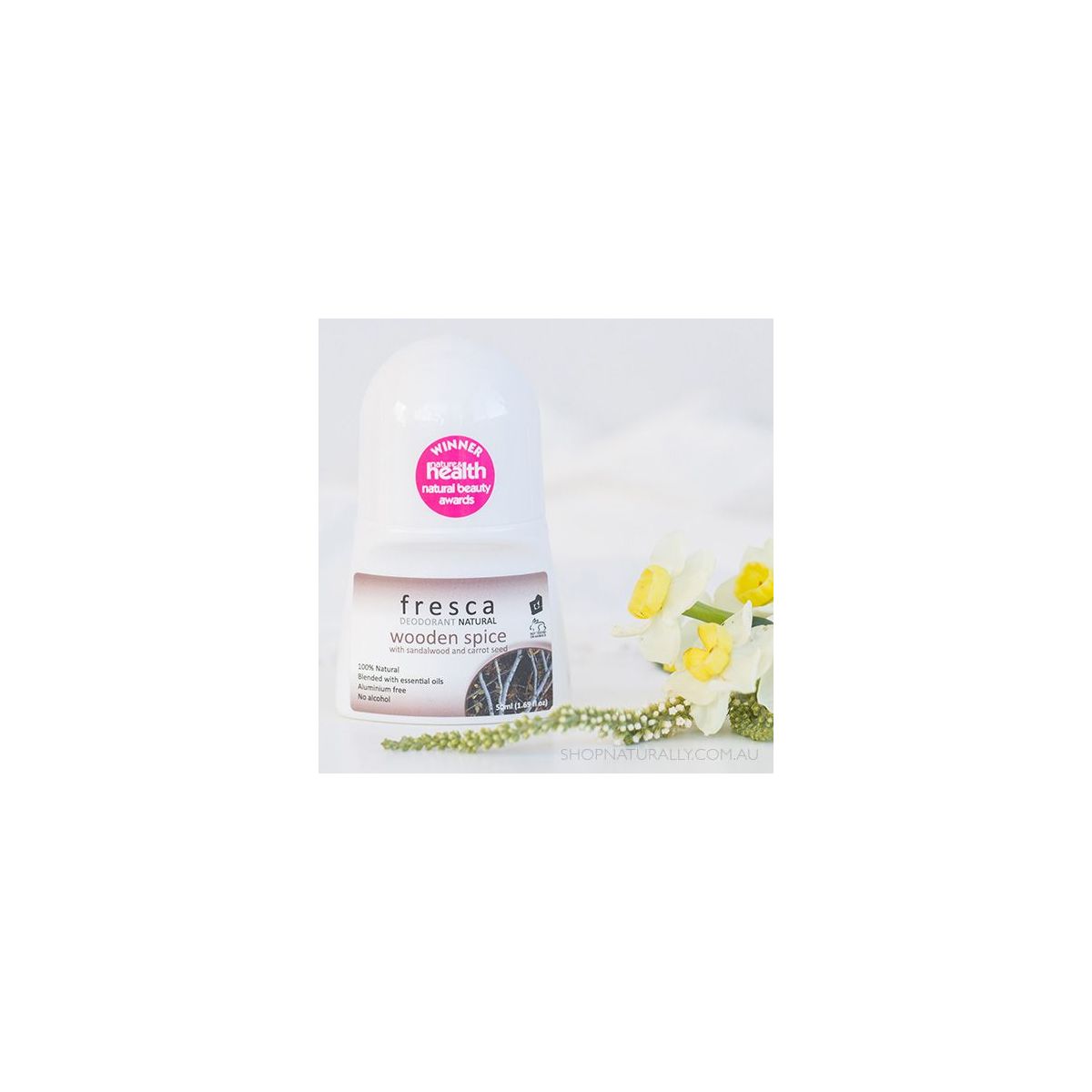 Buy Fresca Natural Deodorant Roll-on Wooden Spice Online