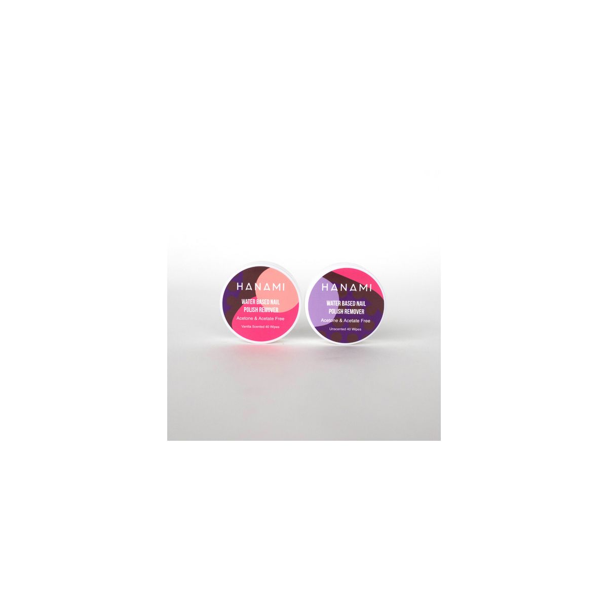 Hanami Water Based Nail Polish Remover Wipes Unscented 40 Pack