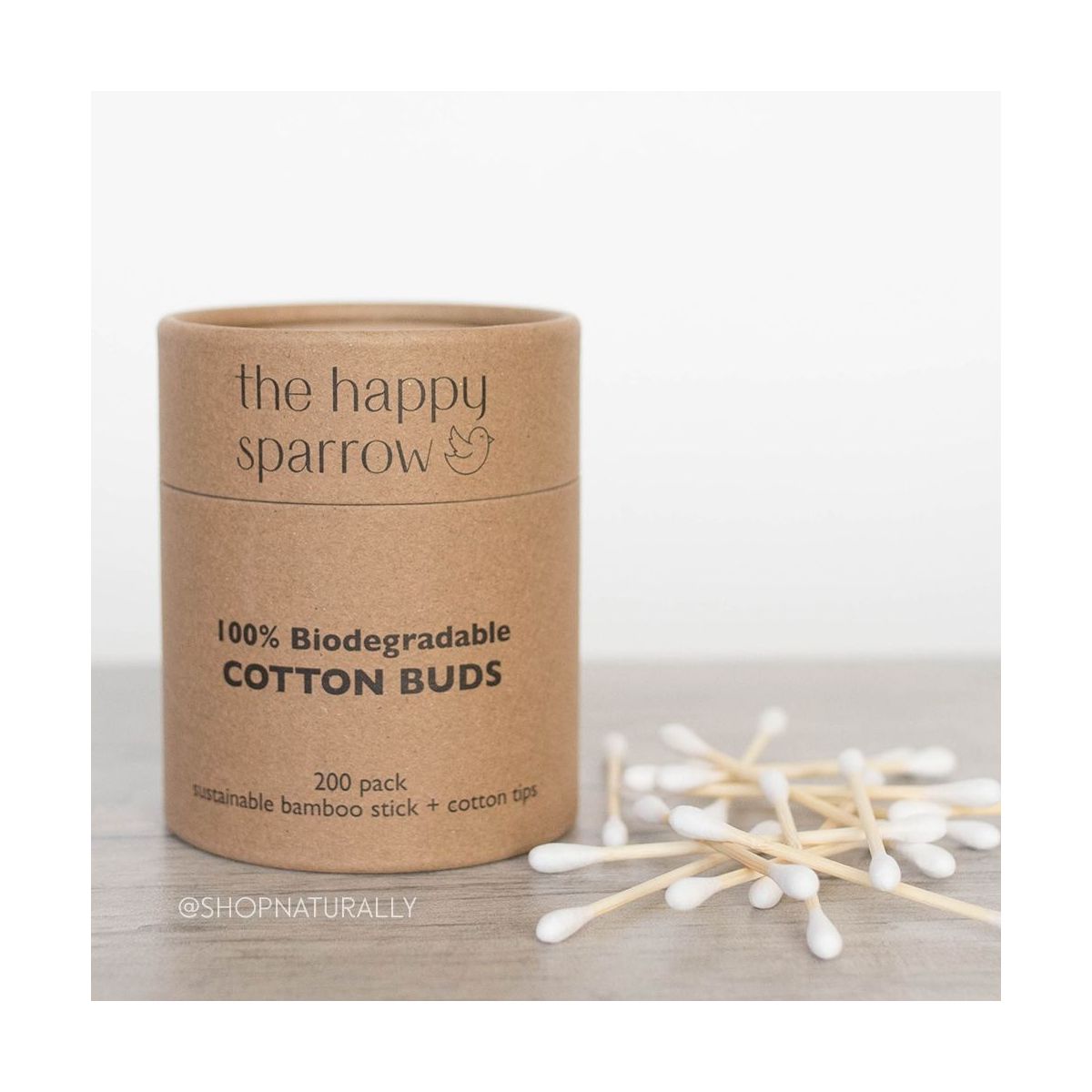 Buy The Happy Sparrow Biodegradable Bamboo Cotton Buds Online