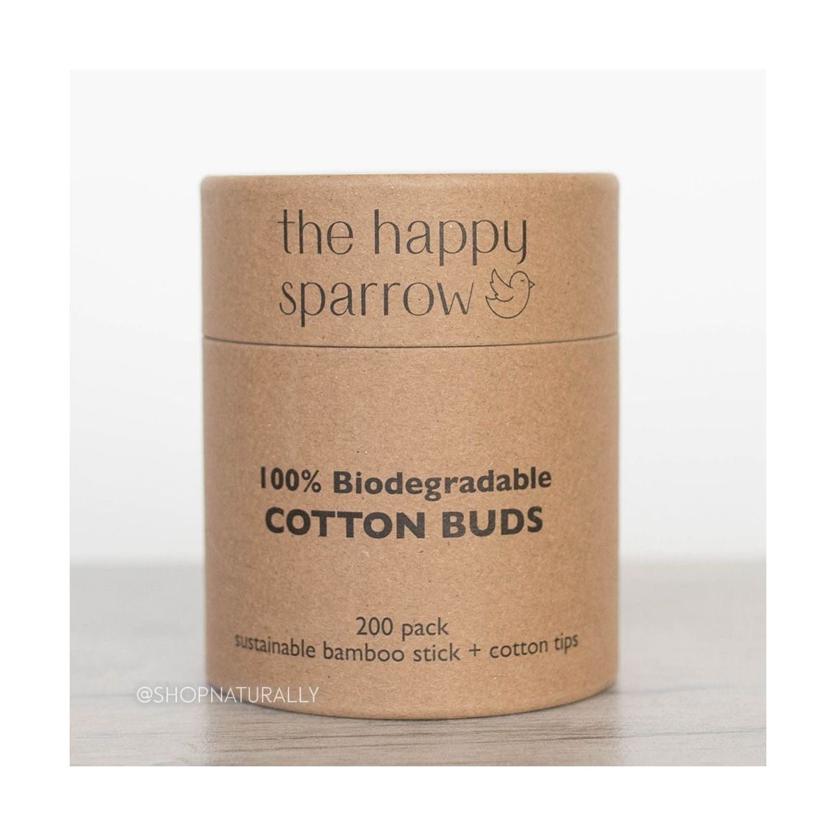 The Happy Sparrow Biodegradable Bamboo Cotton Buds 200 Pack