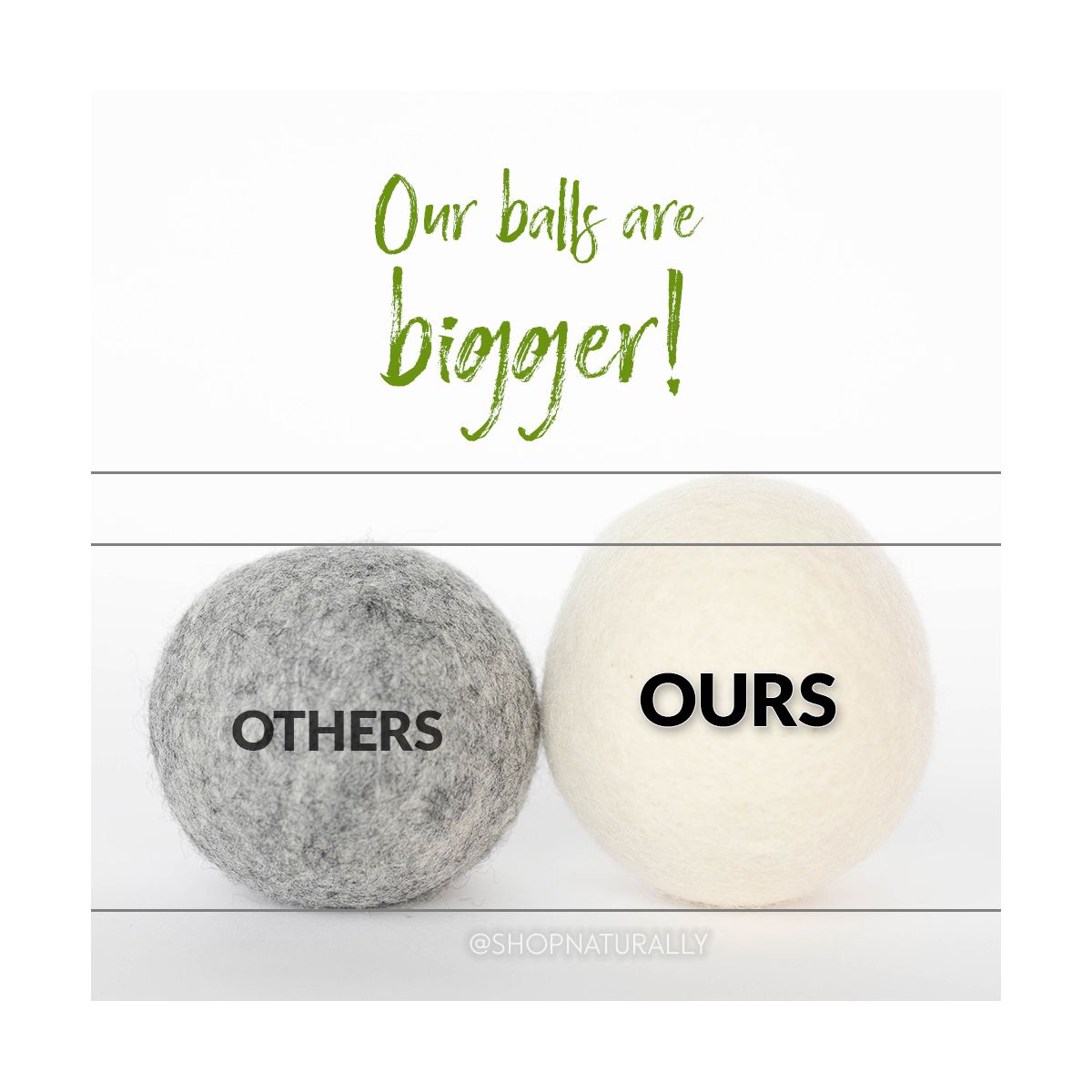 The Happy Sparrow Jumbo Wool Dryer Balls