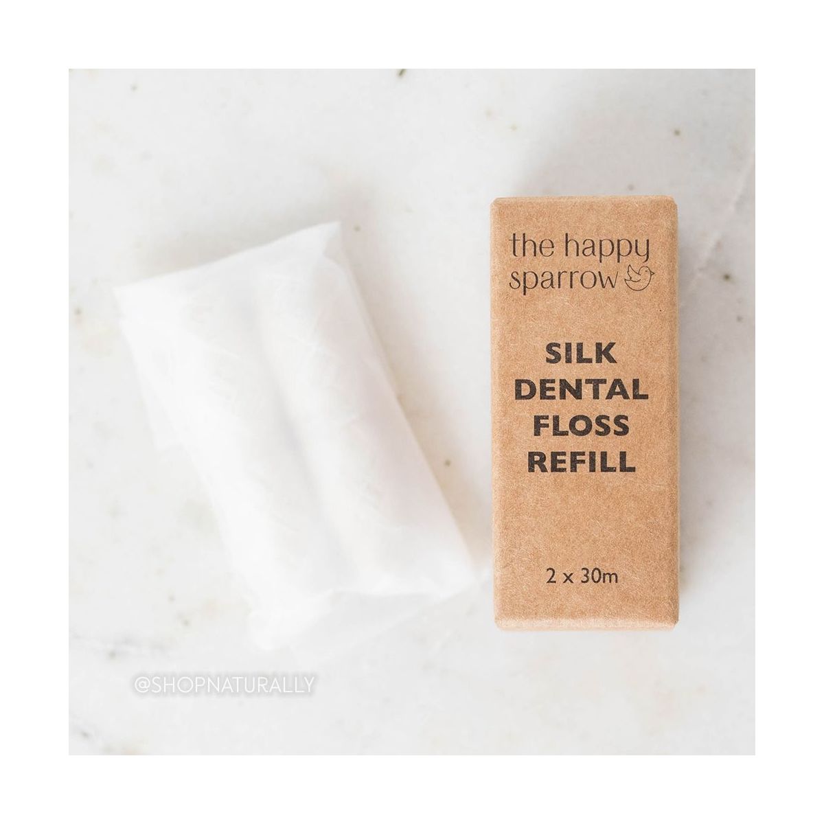 The Happy Sparrow Silk Dental Floss Refill 60m
