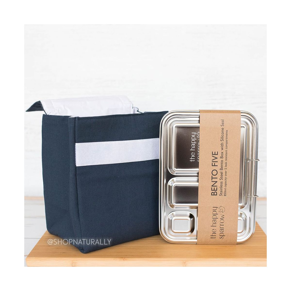 The Happy Sparrow Insulated Lunch Bag Navy