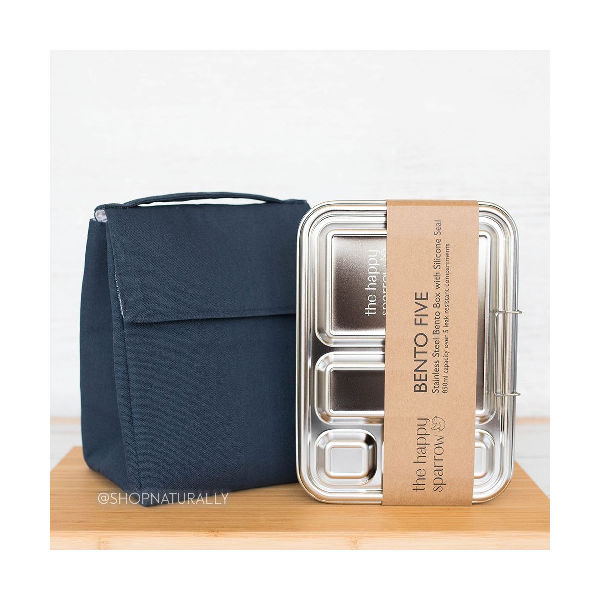 The Happy Sparrow Insulated Lunch Bag Navy