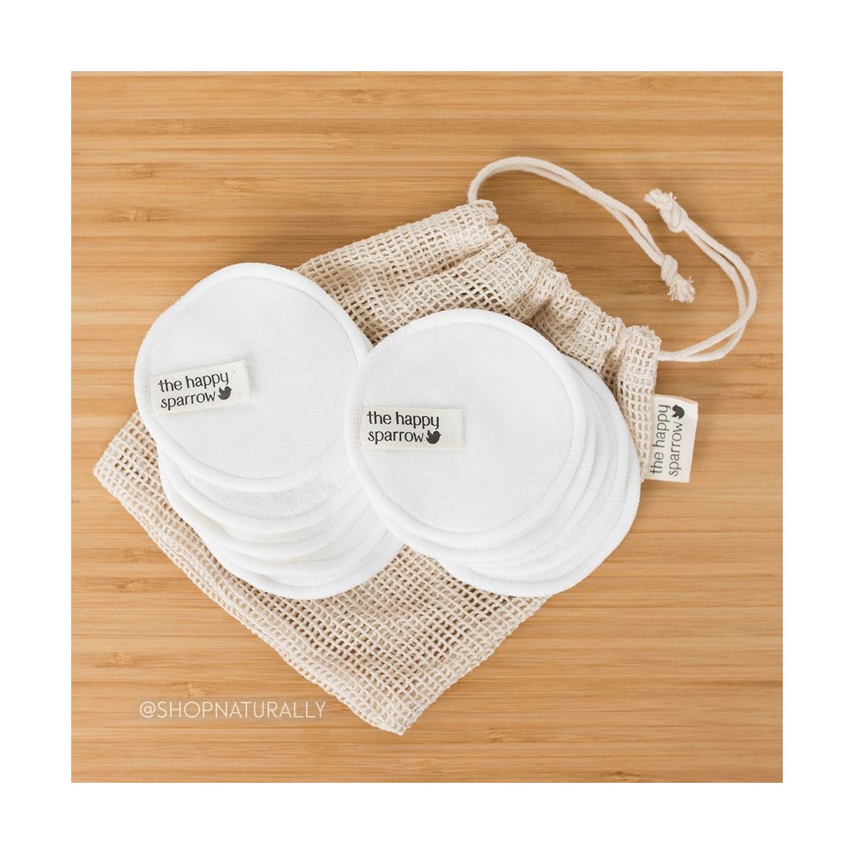 Buy The Happy Sparrow Reusable Bamboo Makeup Remover Pads 10 Pack Online