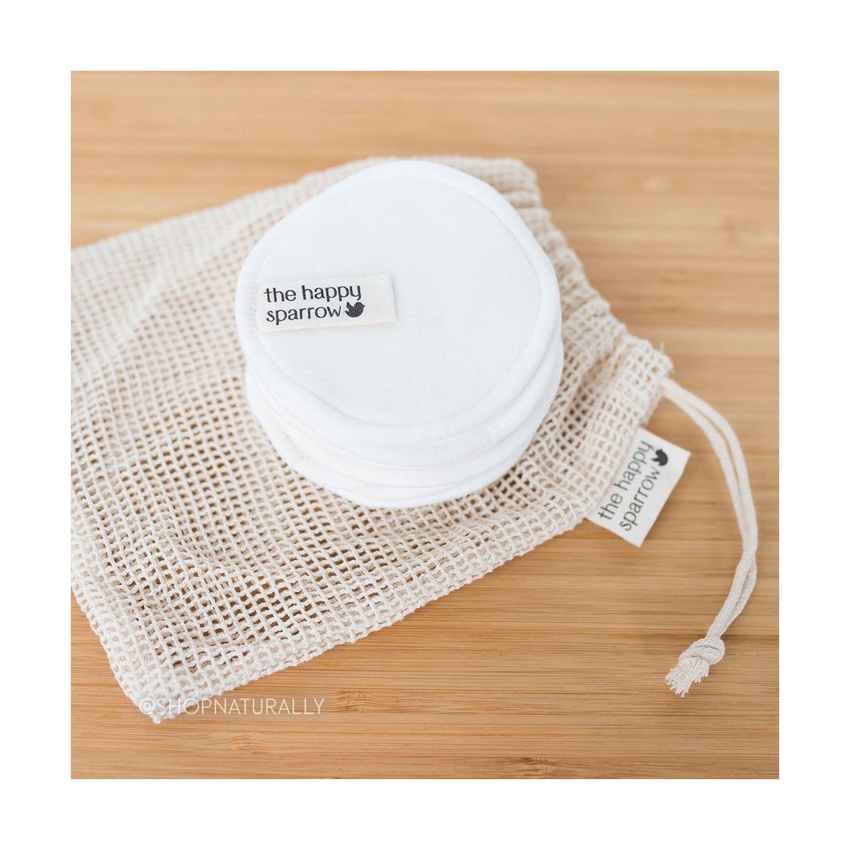 The Happy Sparrow Reusable Bamboo Makeup Remover Pads 5 Pack