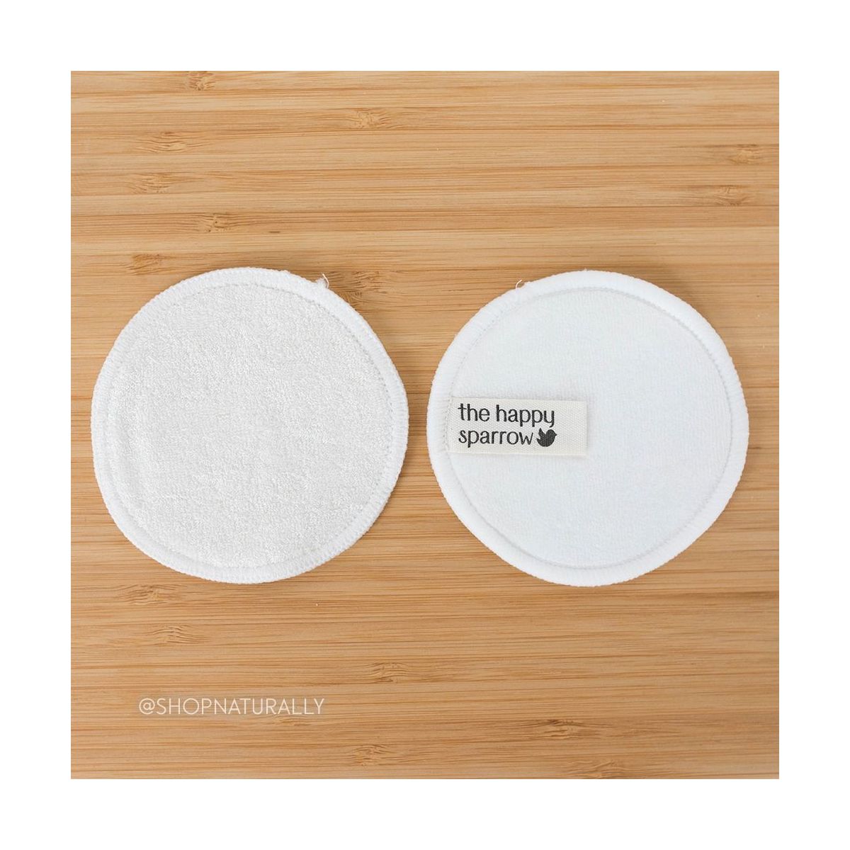 The Happy Sparrow Reusable Bamboo Makeup Remover Pads 10 Pack