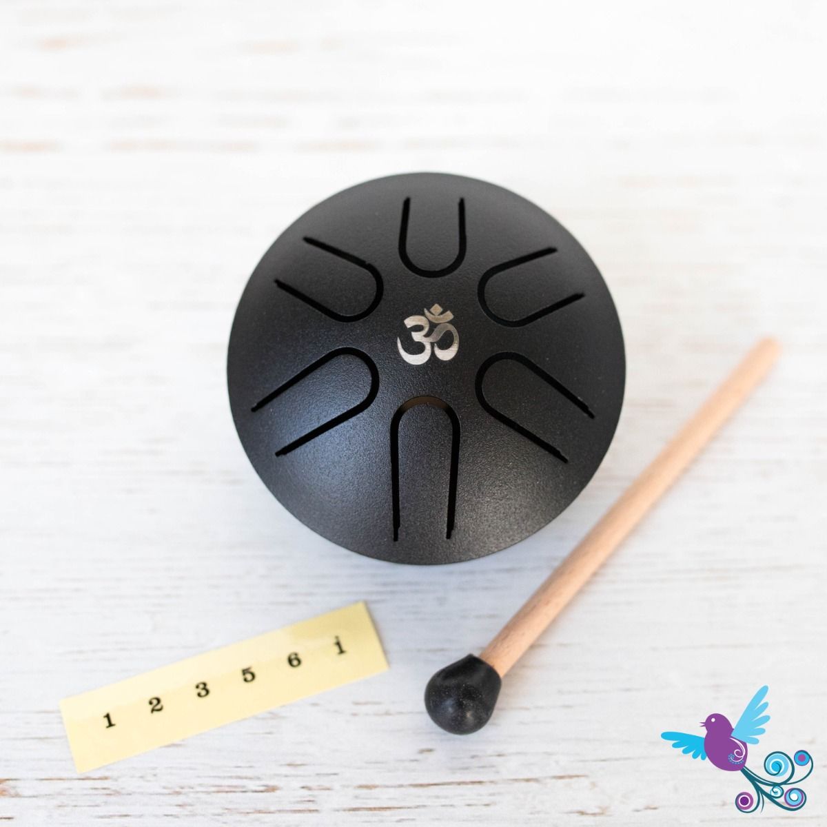 Hluru Mini Pentatonic Tongue Drum Black
