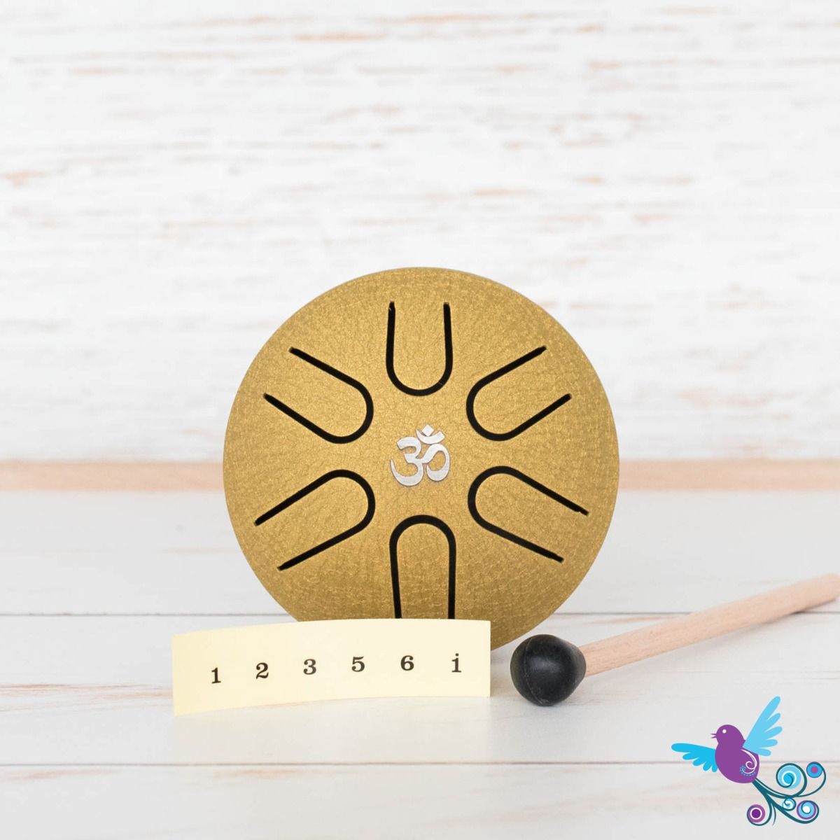Hluru Mini Pentatonic Tongue Drum Gold