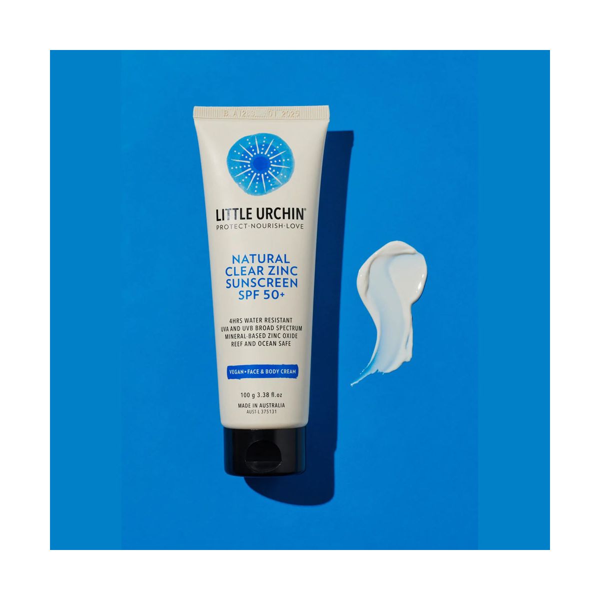 Little Urchin Natural Sunscreen Clear Zinc SPF50+ 100g