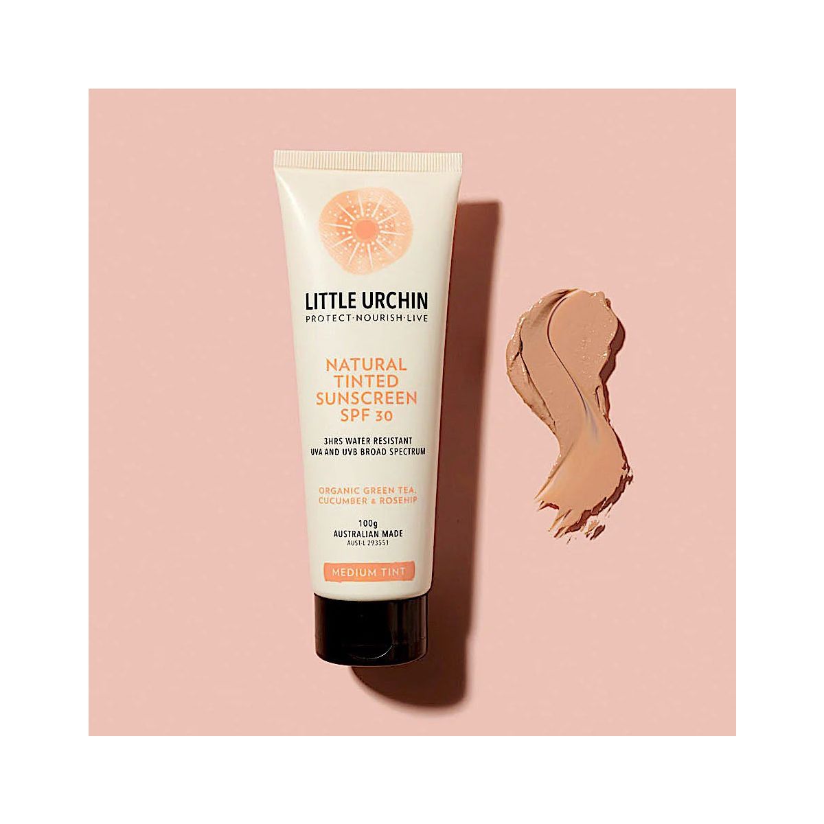 Little Urchin Natural Tinted Sunscreen SPF30 100g