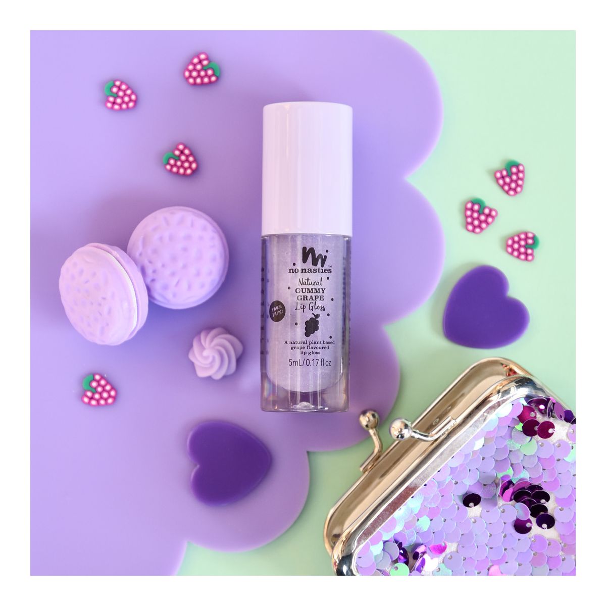 Buy No Nasties Lip Gloss Gummy Grape Online