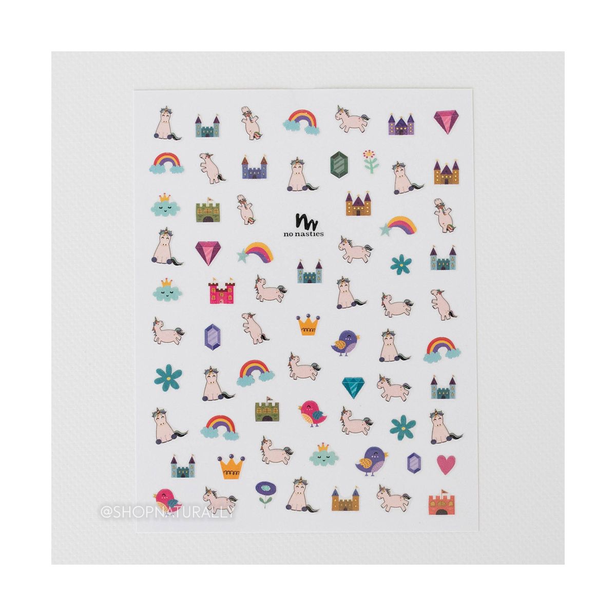 No Nasties Nail Sticker Sheet Unicorn