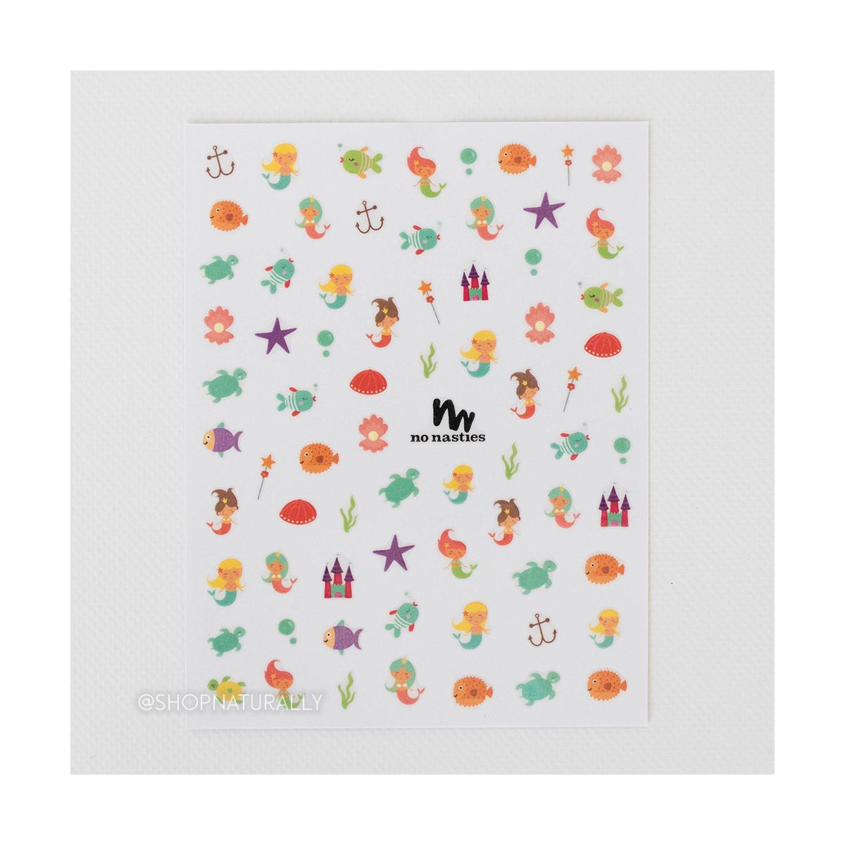 No Nasties Nail Sticker Sheet Mermaid