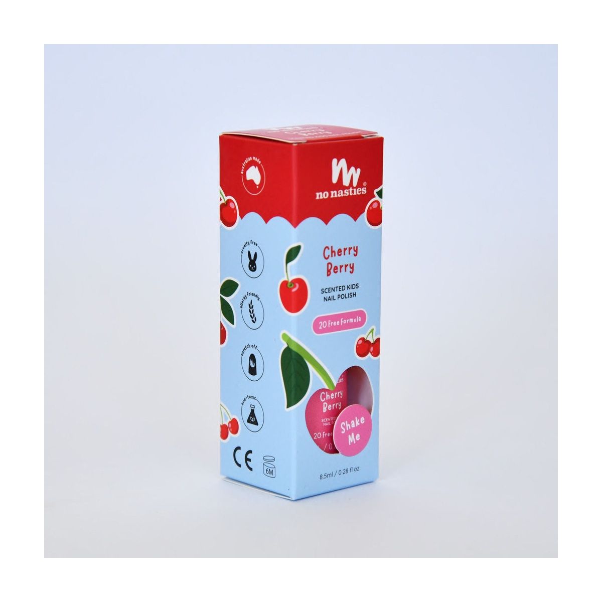 No Nasties Scented Nail Polish Cherry Berry 8.5ml