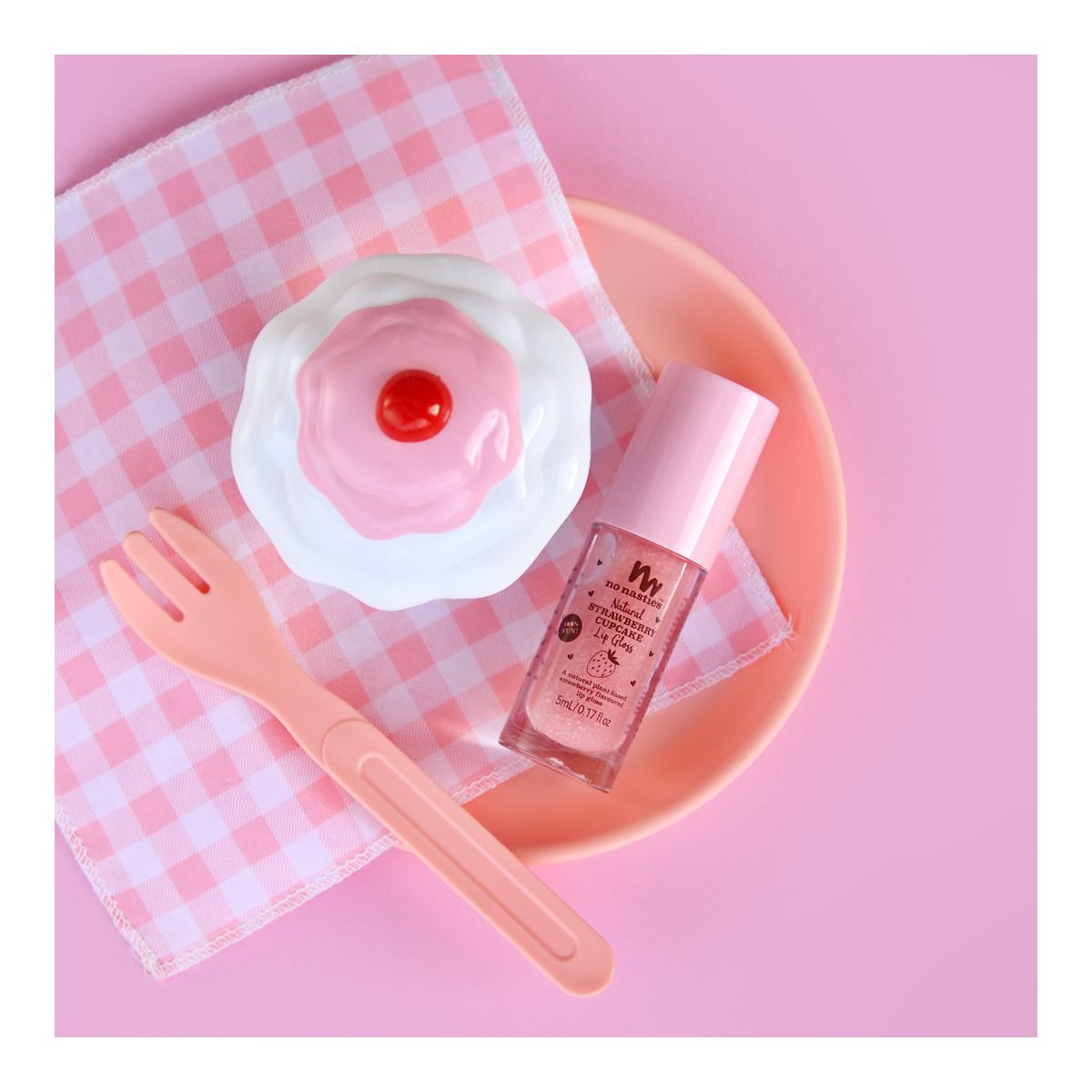 Buy No Nasties Lip Gloss Strawberry Cupcake Online