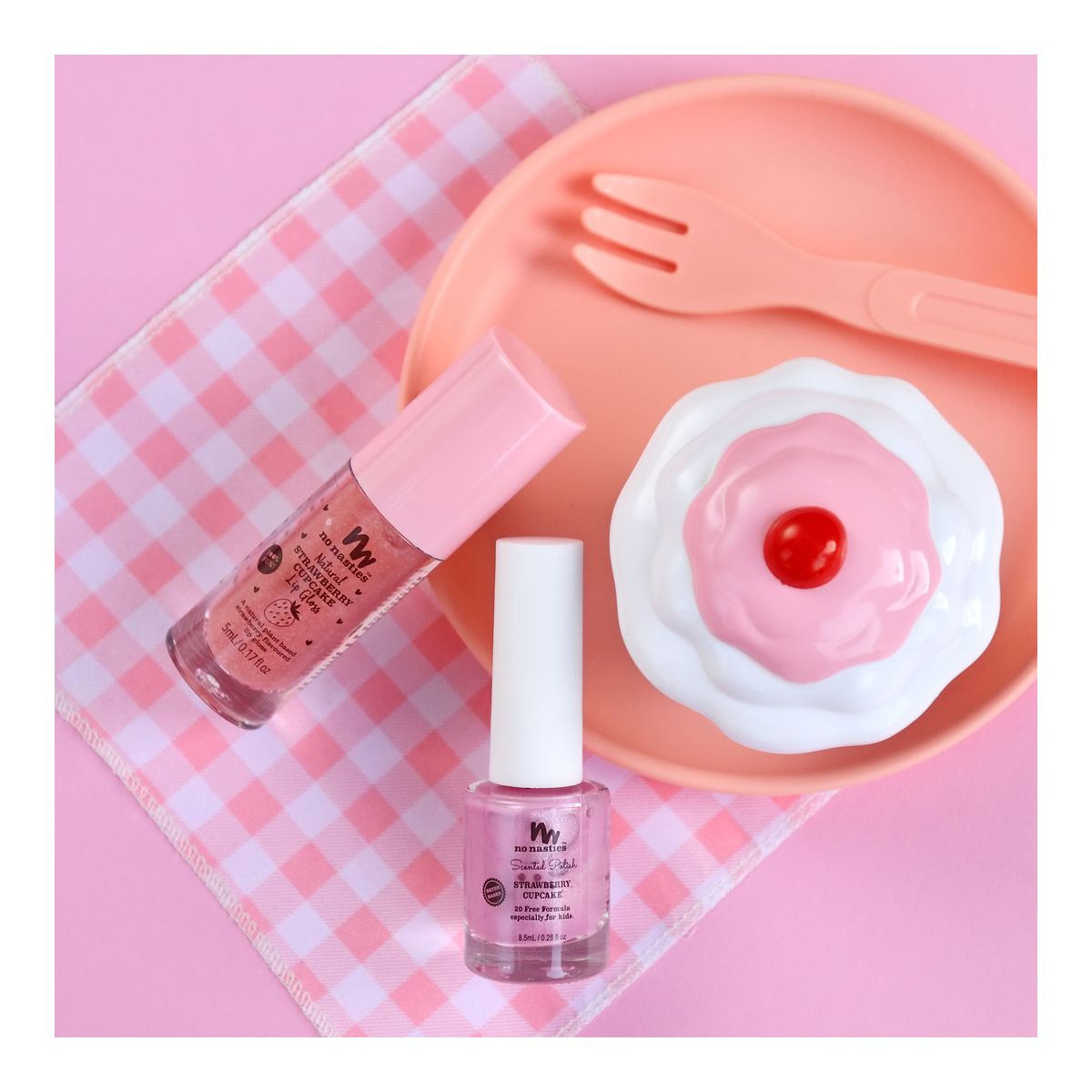 No Nasties Lip Gloss Strawberry Cupcake 5ml