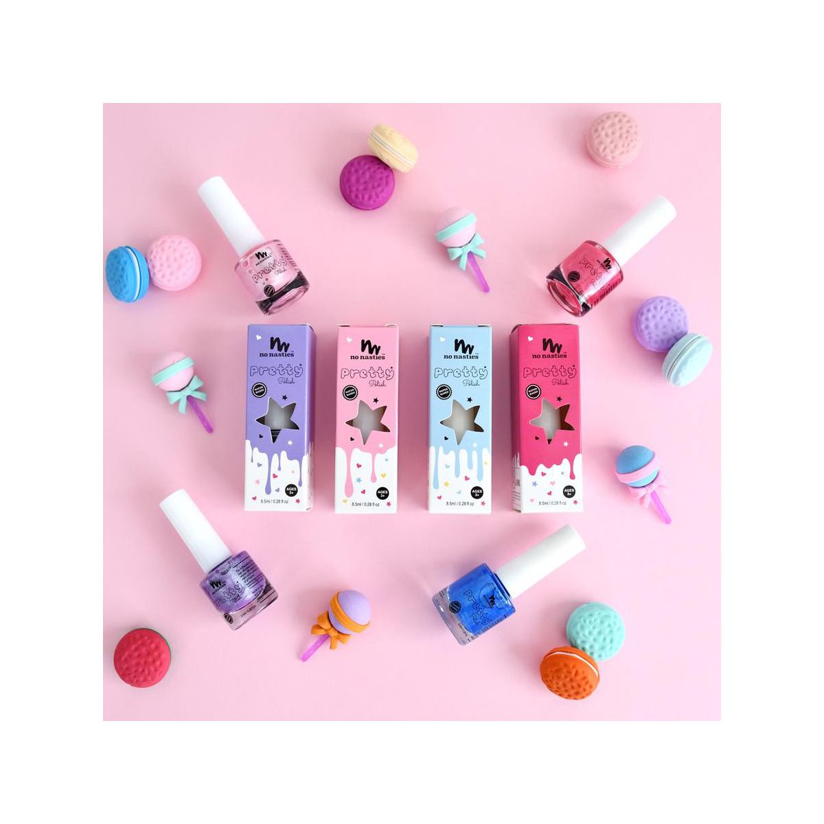 No Nasties Water Based Peelable Nail Polish Pastel Pink