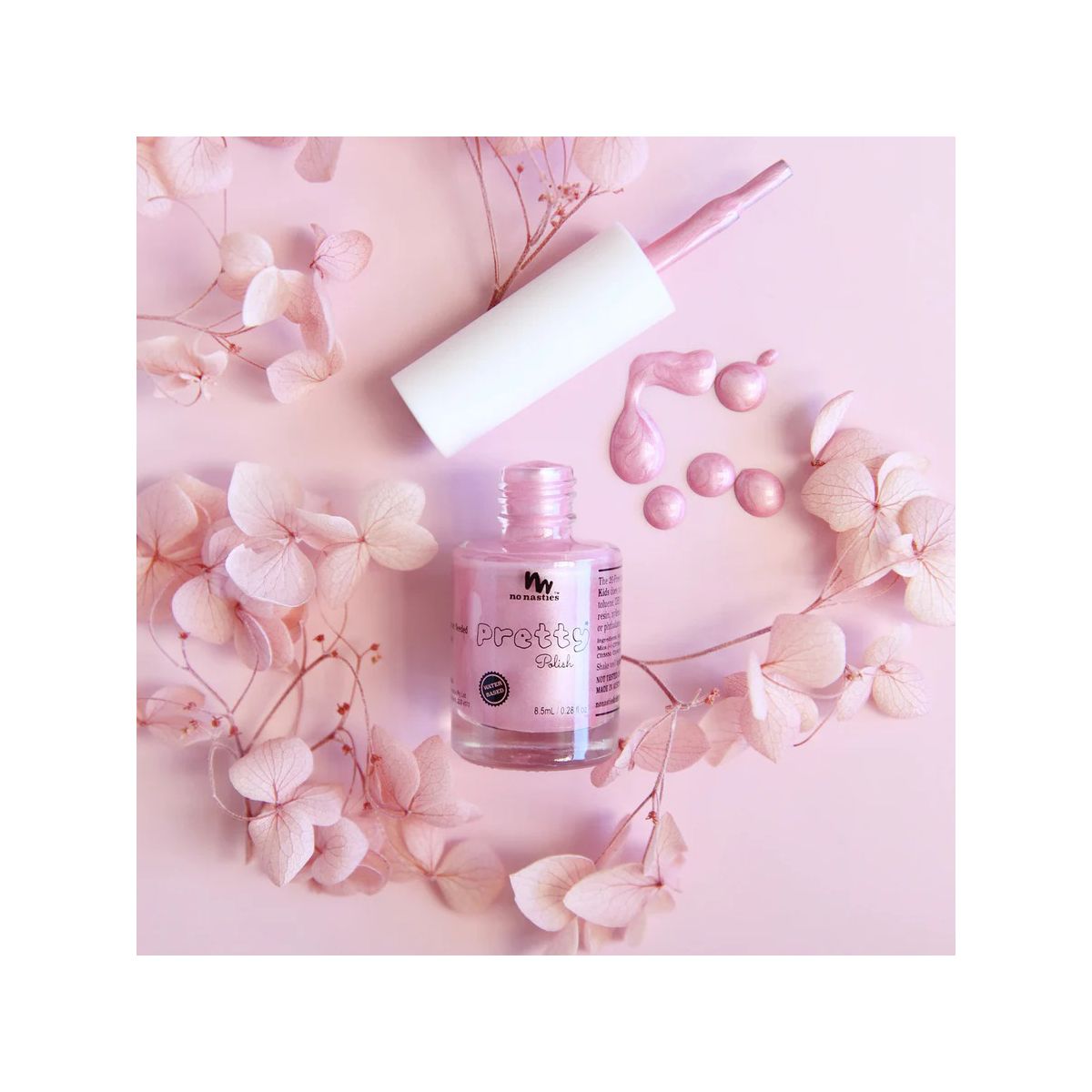 No Nasties Water Based Peelable Nail Polish Pastel Pink
