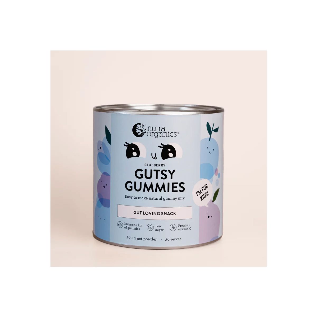 Nutra Organics Gutsy Gummies Blueberry 300g