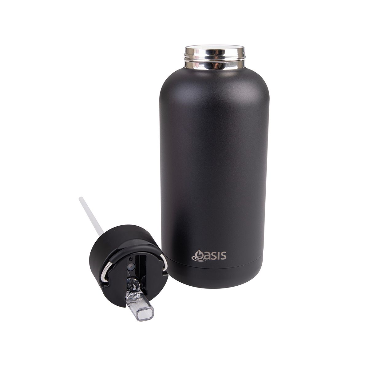Buy Oasis Moda 1.5L black insulated water bottle