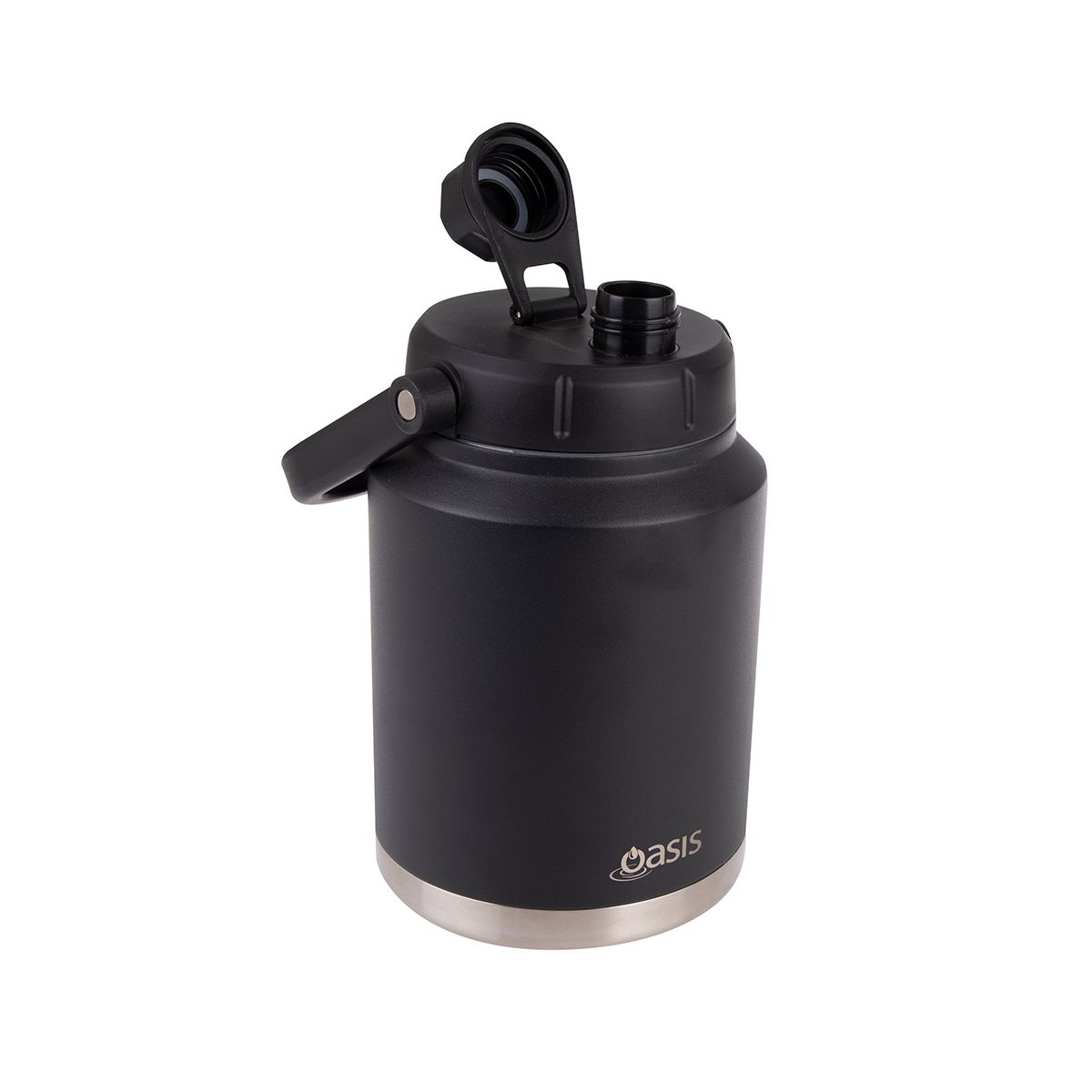 Oasis Insulated Water Bottle Jug with Handle Black 2.1L
