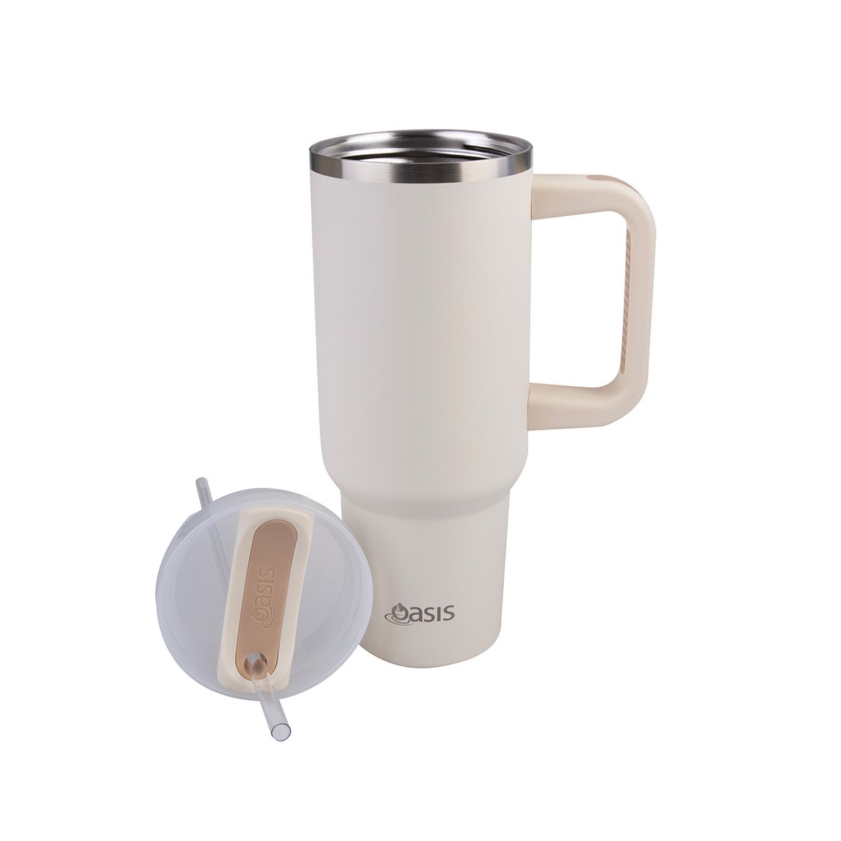 Oasis Insulated Tumbler with Straw Alabaster 1.2L