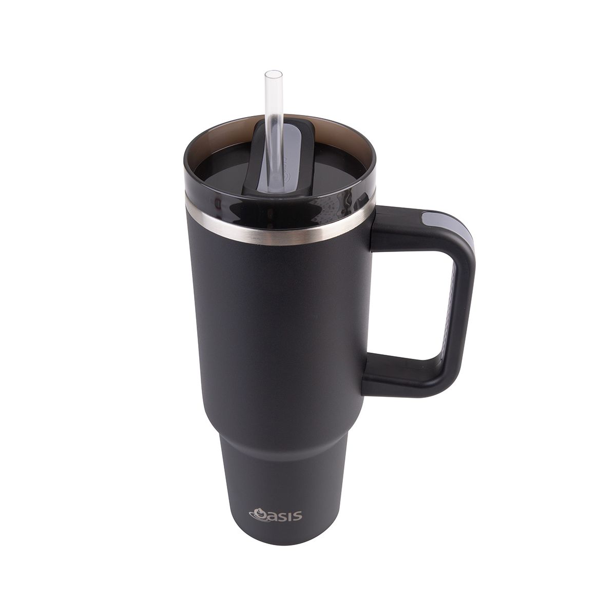 Oasis Insulated Tumbler with Straw Black 1.2L