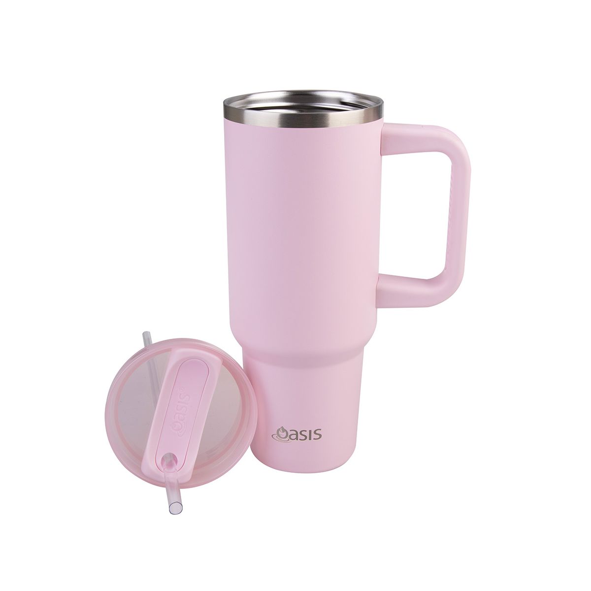 Oasis Insulated Tumbler with Straw Pink Lemonade 1.2L