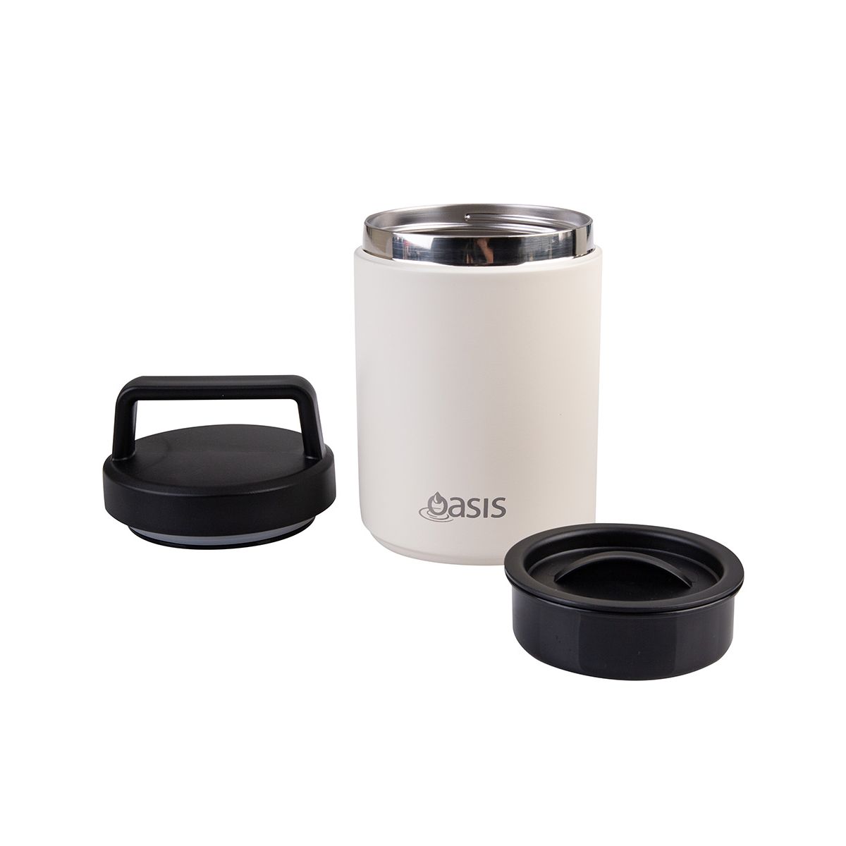 Oasis Stainless Steel Insulated Food Flask Alabaster 480ml