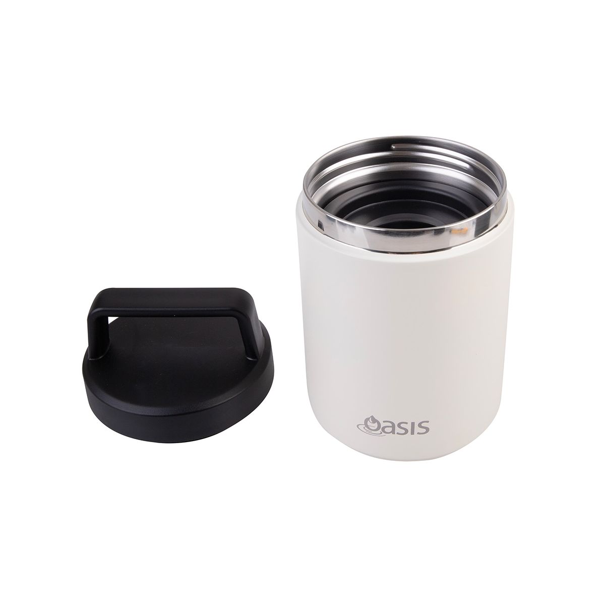 Oasis Stainless Steel Insulated Food Flask Alabaster 480ml