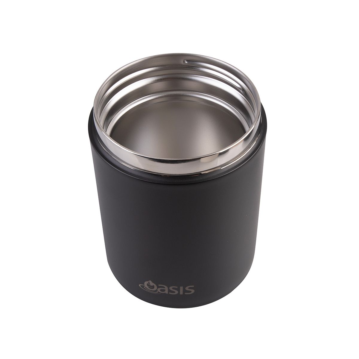 Oasis Stainless Steel Insulated Food Flask Black 480ml