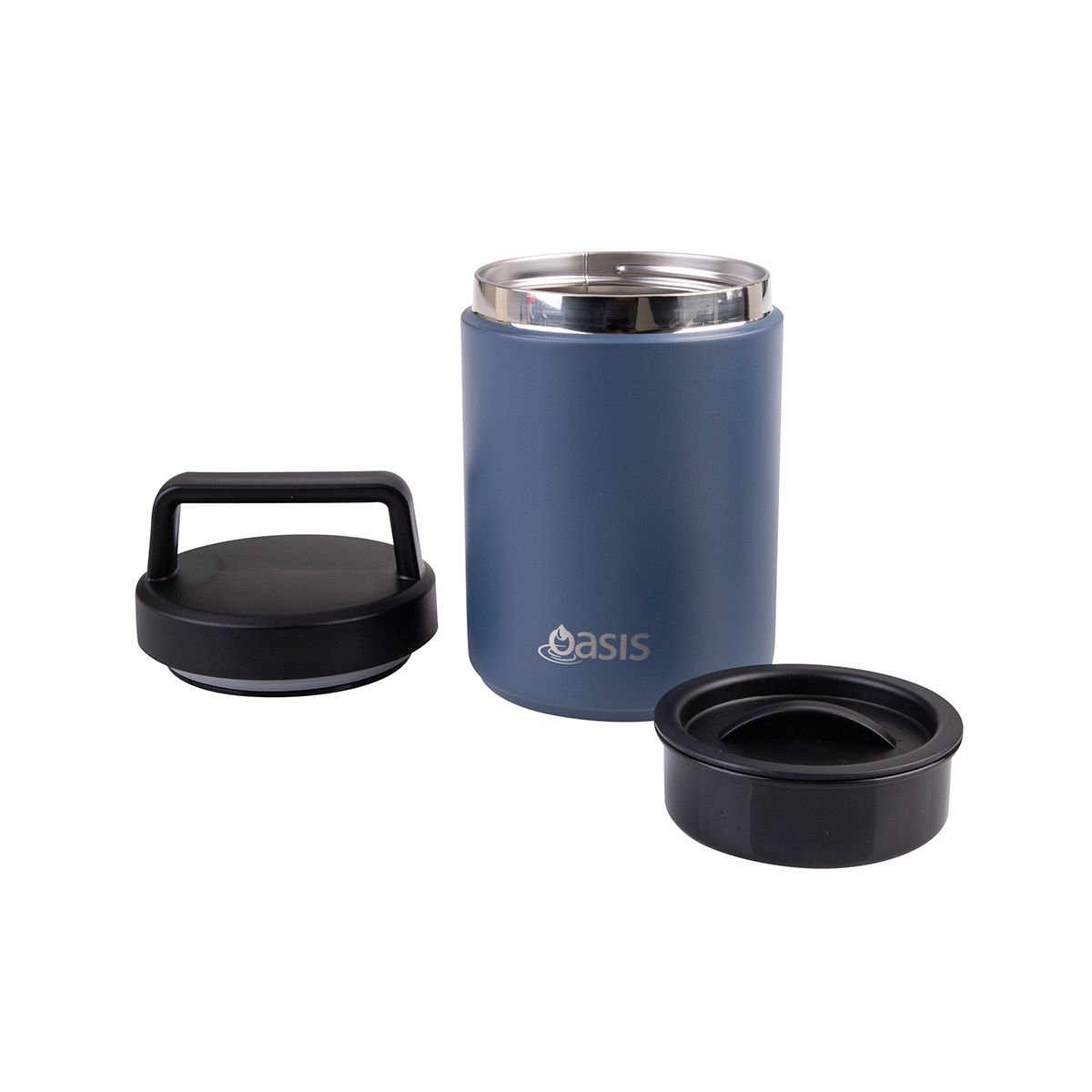 Oasis Stainless Steel Insulated Food Flask Indigo 480ml