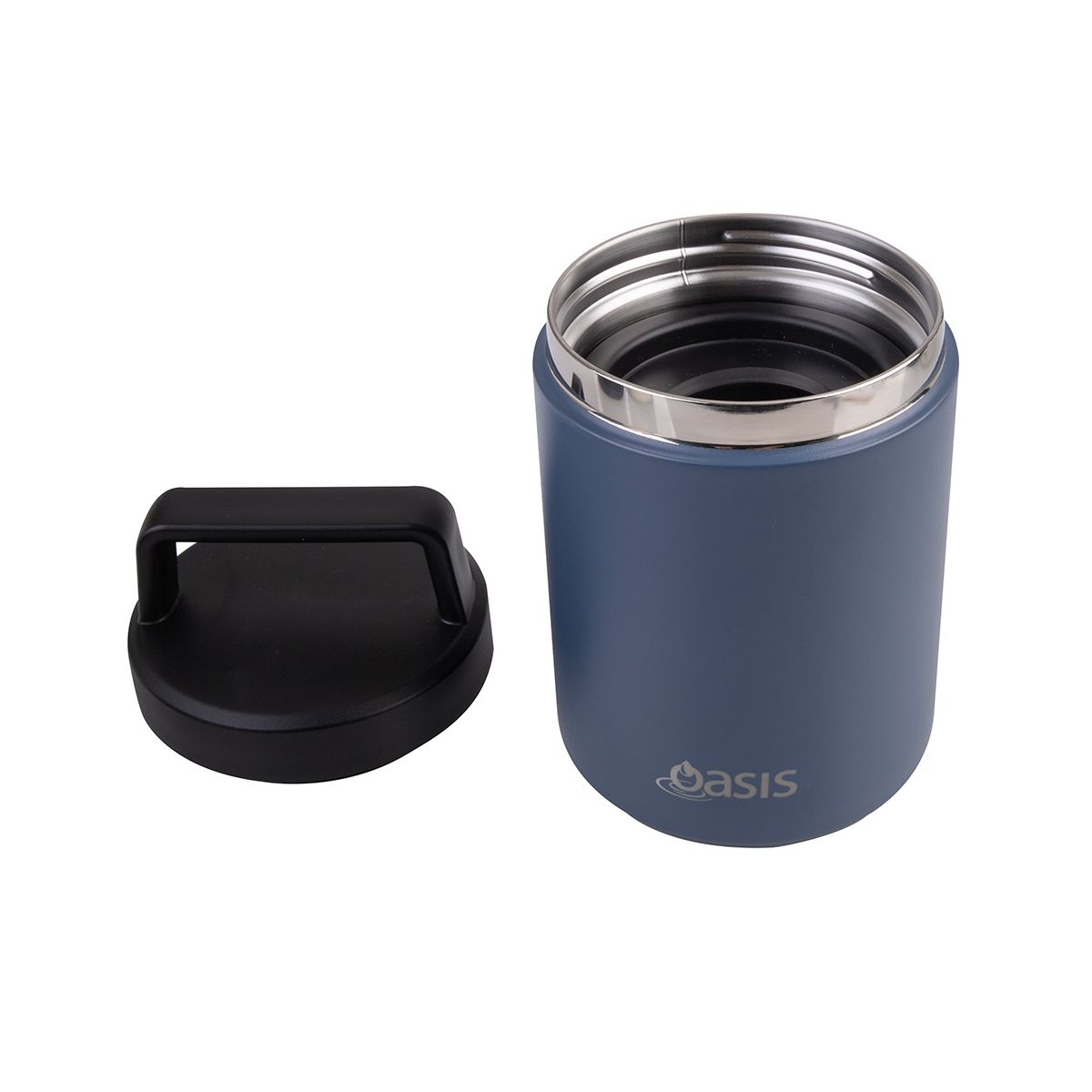 Oasis Stainless Steel Insulated Food Flask Indigo 480ml