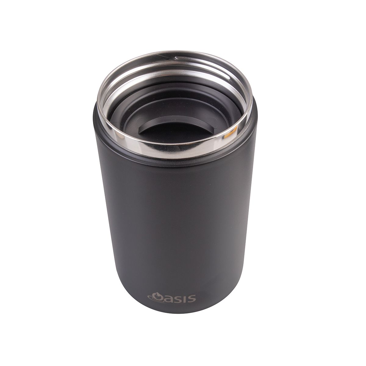 Oasis Stainless Steel Insulated Food Flask Black 700ml