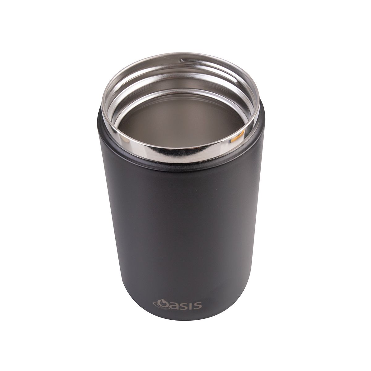 Oasis Stainless Steel Insulated Food Flask Black 700ml