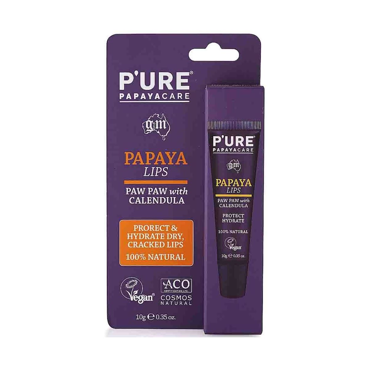 P'ure Papayacare Papaya Lips with Calendula 10g