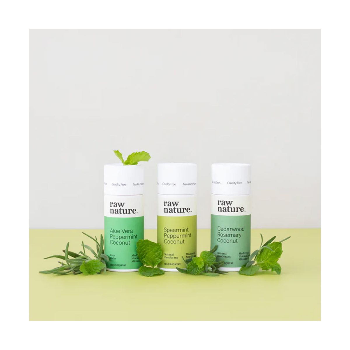 Raw Nature Natural Deodorant Stick Spearmint & Peppermint 50g