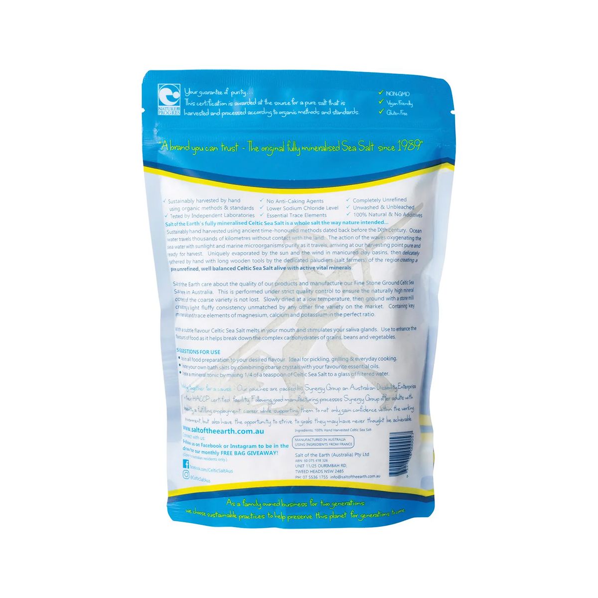 Salt Of The Earth Celtic Sea Salt Fine 650g