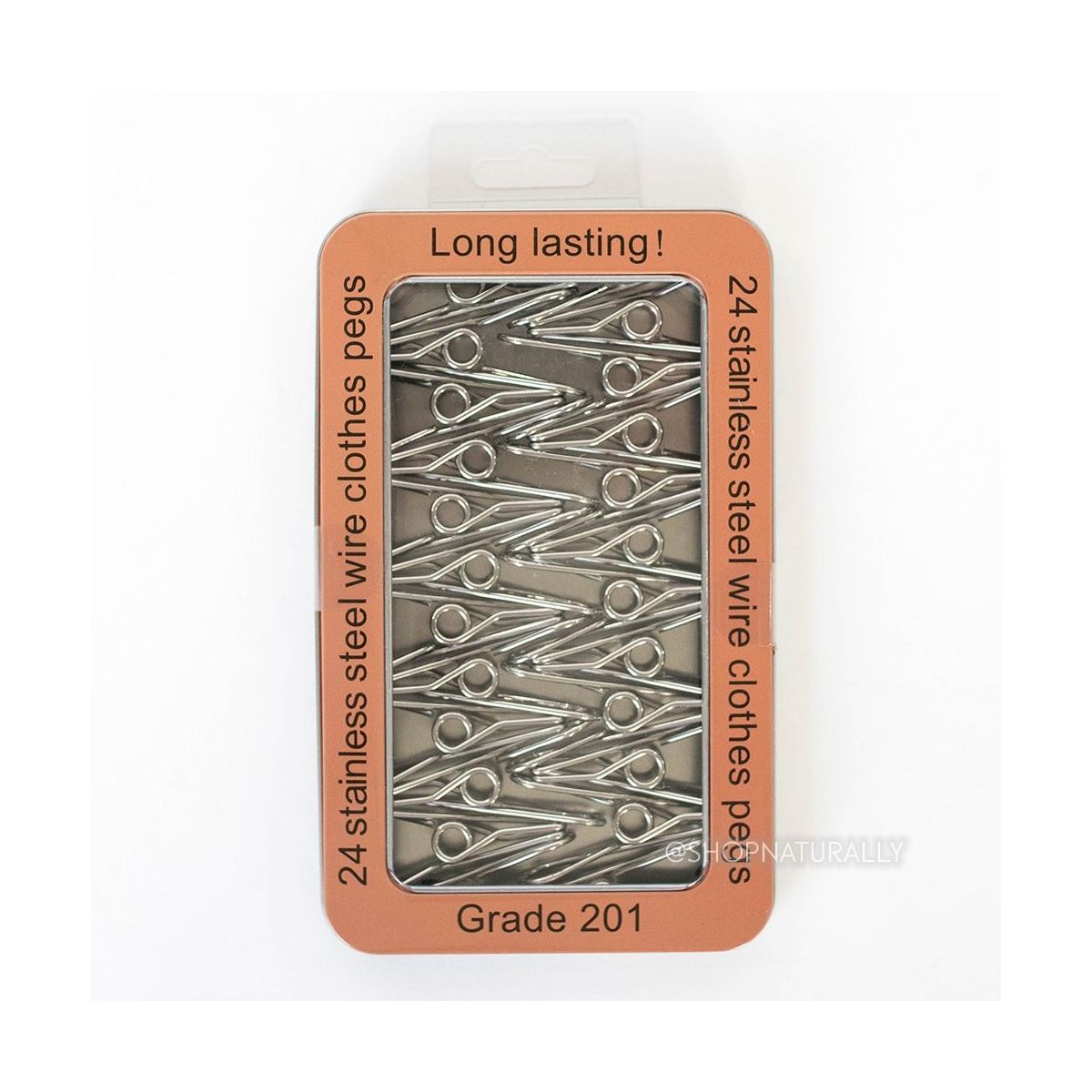 Wire Pegs 201 Grade Stainless Steel Clothes Pegs 24 Pack