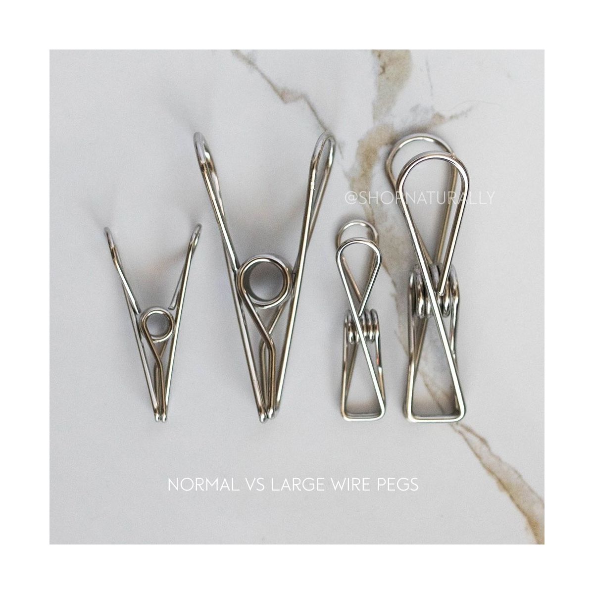 Wire Pegs 201 Grade Stainless Steel Clothes Pegs 24 Pack