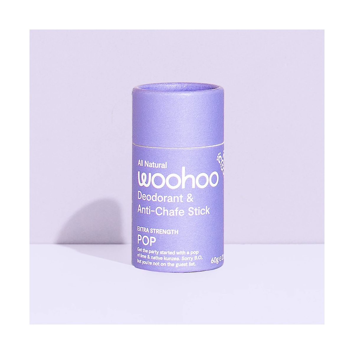 Woohoo Natural Deodorant & Anti Chafe Stick Pop 60g