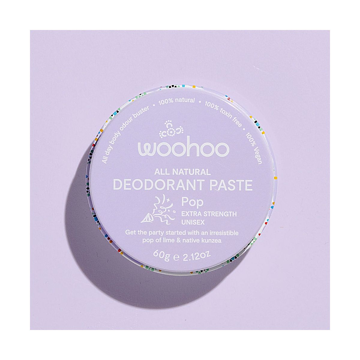 Woohoo Natural Deodorant Paste Pop 60g